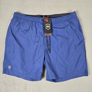 Victorinox Swim Trunks Mens 2XL Blie Shorts Drawstring Lined Swiss Army NWT